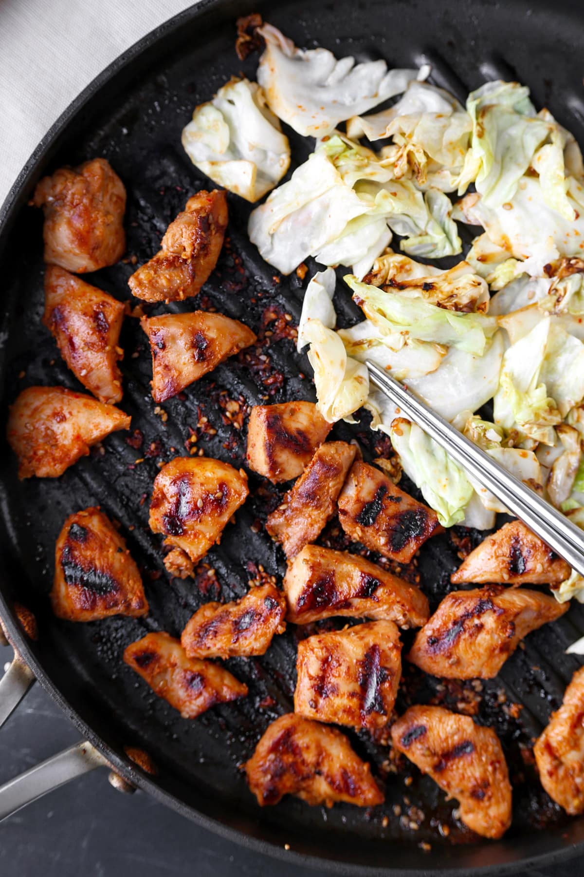 chicken bulgogi with cabbage