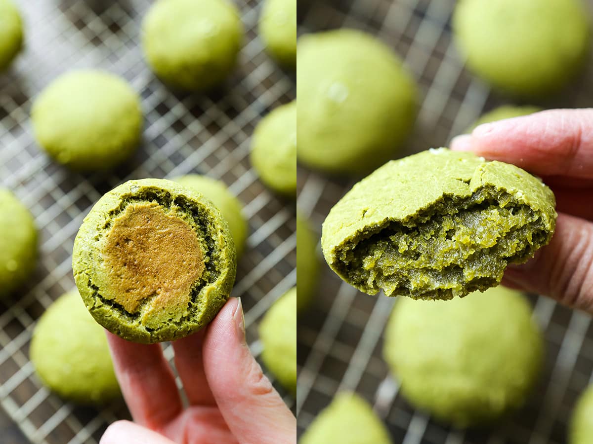 baked matcha cookies