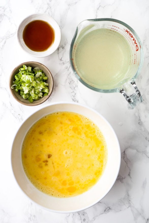 ingredients for Korean steamed egg