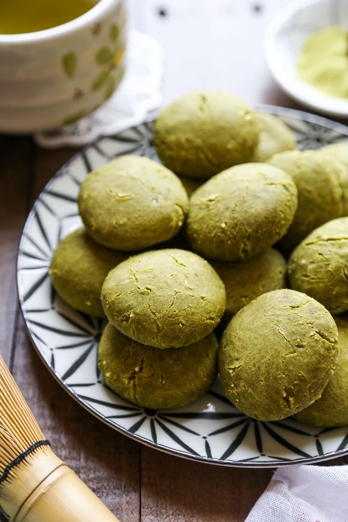 matcha mochi cookies