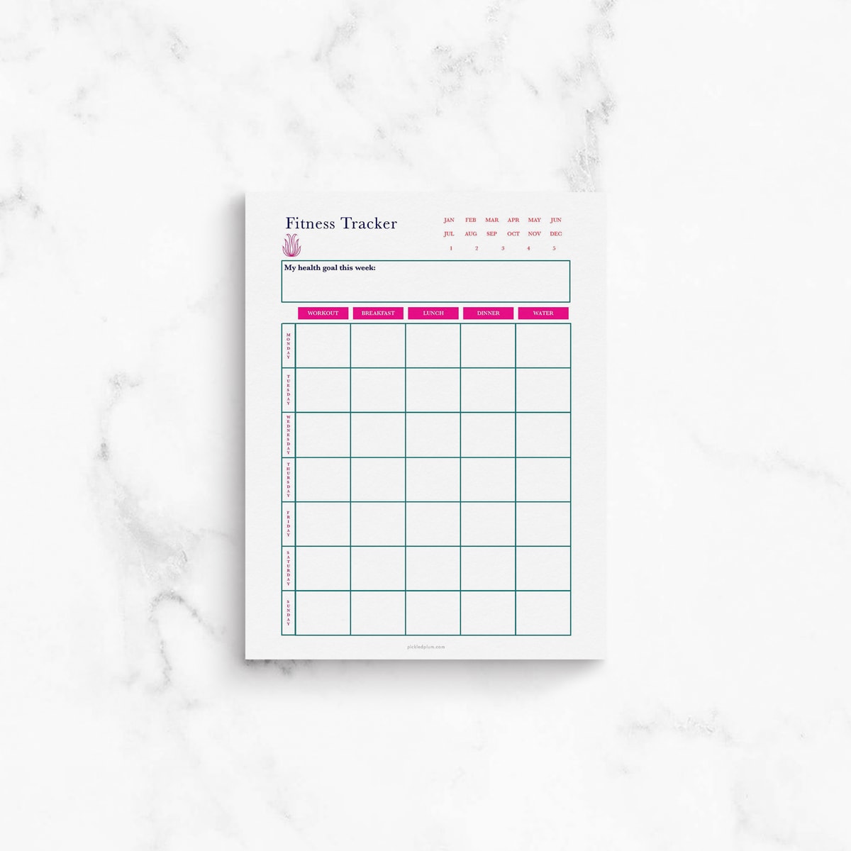 Deluxe Life Planner Printable Example Page