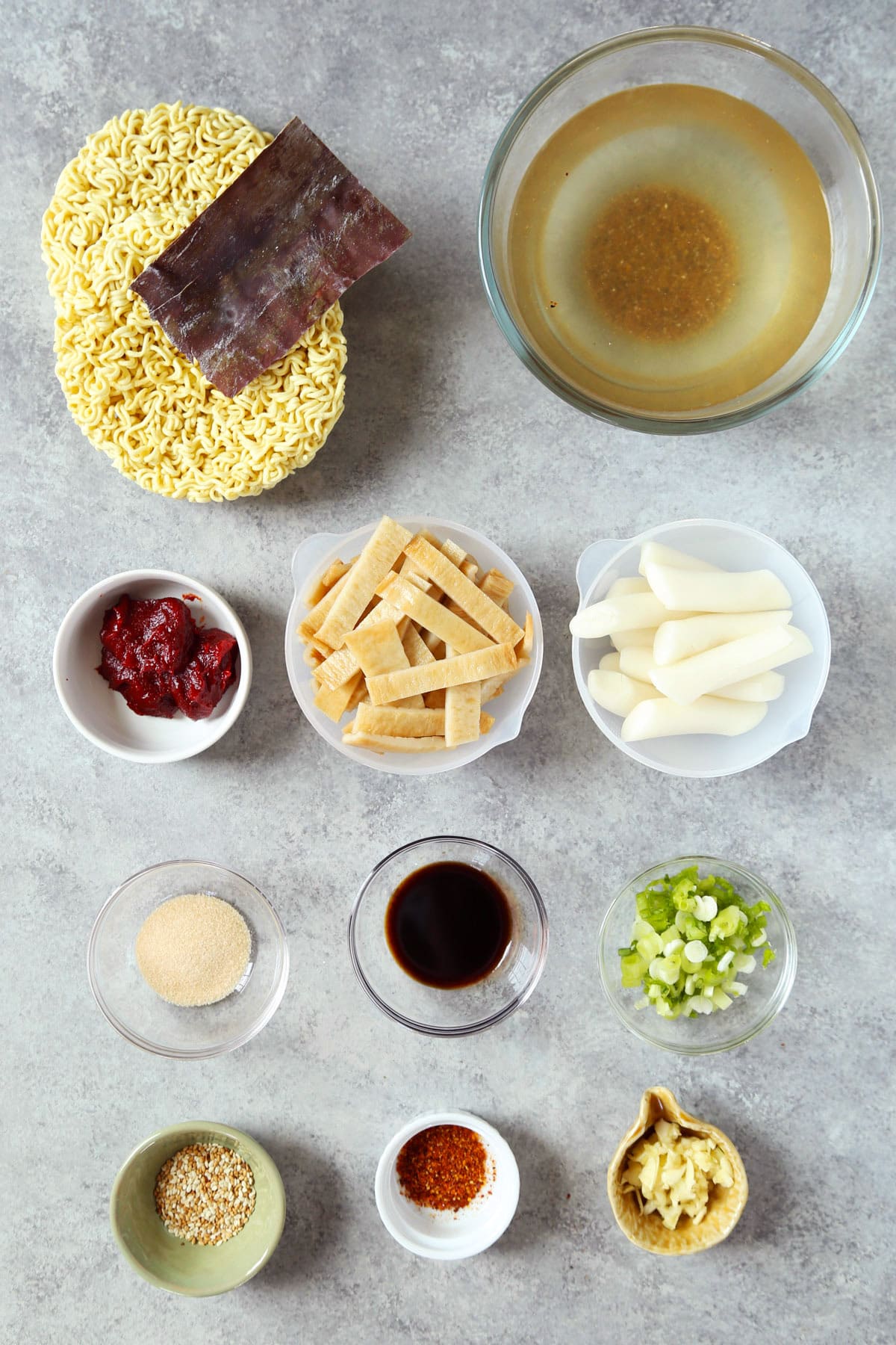 ingredients for rabokki