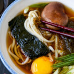 homemade udon noodle soup