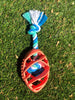 Rubber Football Chew Toy with Tug Rope